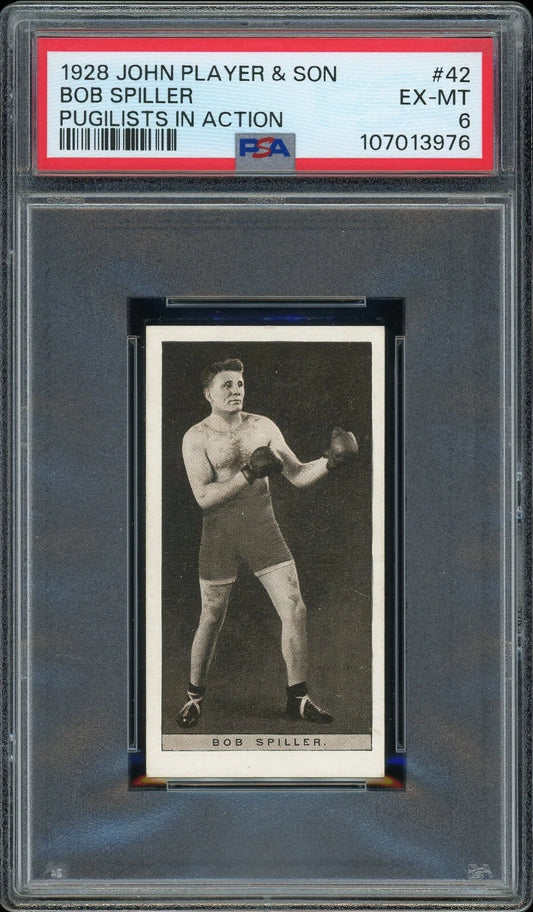 1928 John Player & Son #42 Bob Spiller Pugilist in Action PSA 6 EX-MT