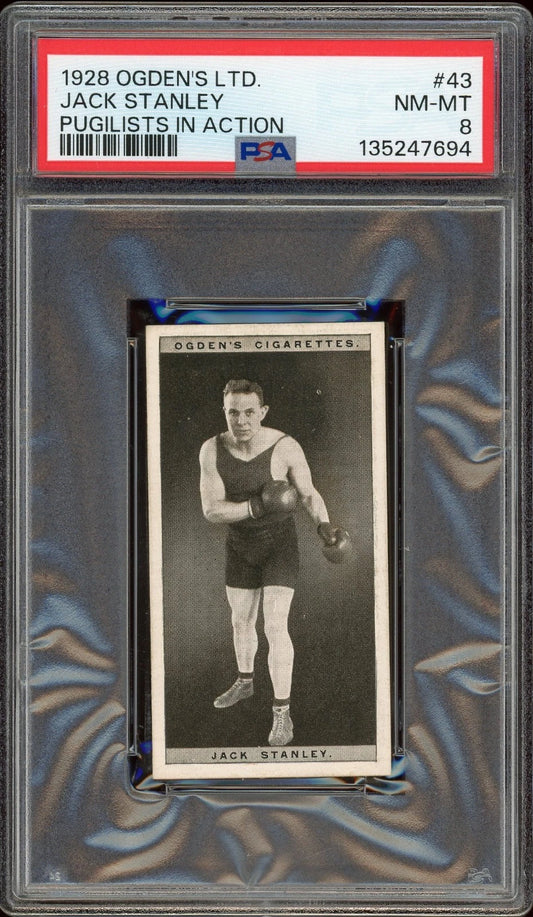1928 Ogden's LTD #43 Jack Stanley Pugilists in Action PSA 8 NM-MT