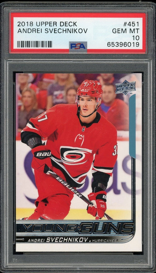 2018 Upper Deck #451 Andrei Svechnikov PSA 10 GEM MT