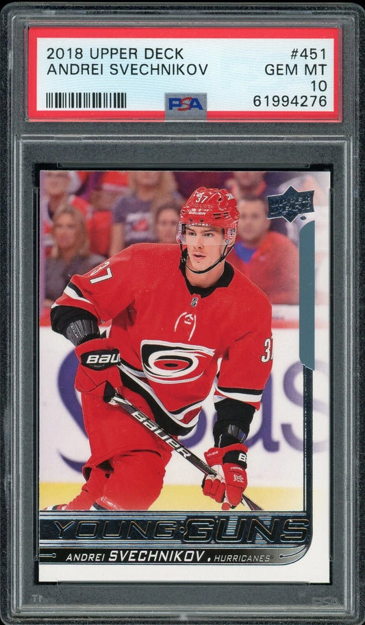 2018 Upper Deck #451 Andrei Svechnikov PSA 10 Gem MT
