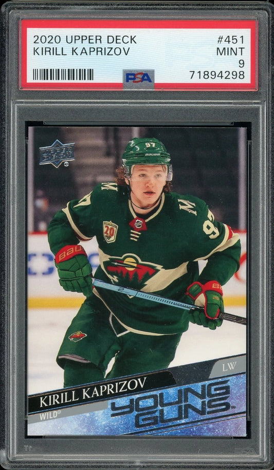2020 Upper Deck #451 Kirill Kaprizov PSA 9 Mint