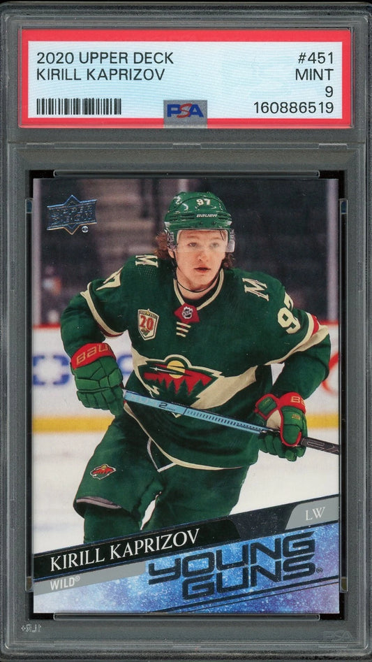 2020 Upper Deck #451 Kirill Kaprizov PSA 9 Mint