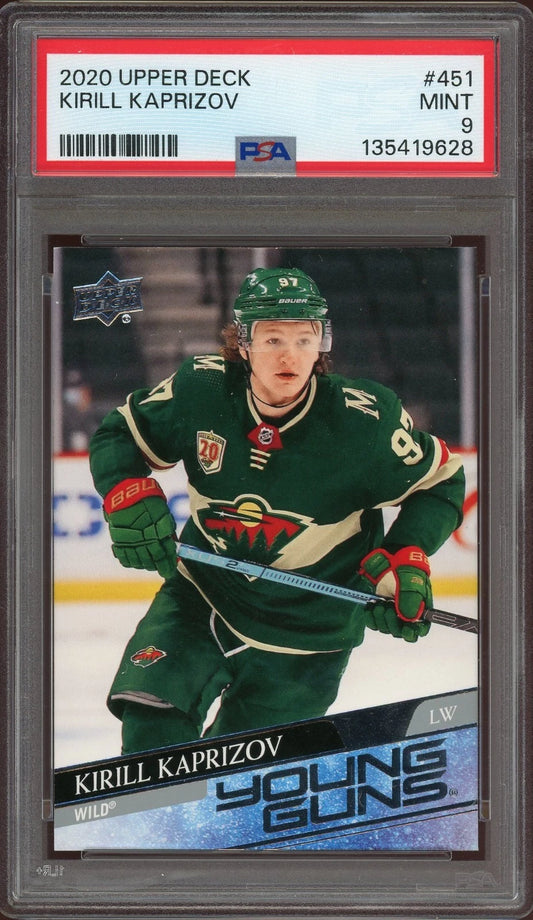 2020 Upper Deck #451 Kirill Kaprizov PSA 9 Mint