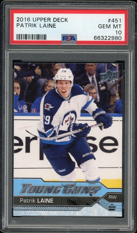 2016 Upper Deck #451 Patrik Laine PSA 10 GEM MT