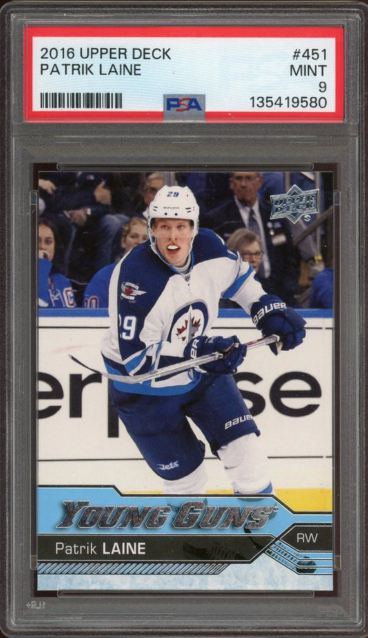 2016 Upper Deck #451 Patrik Laine PSA 9 Mint