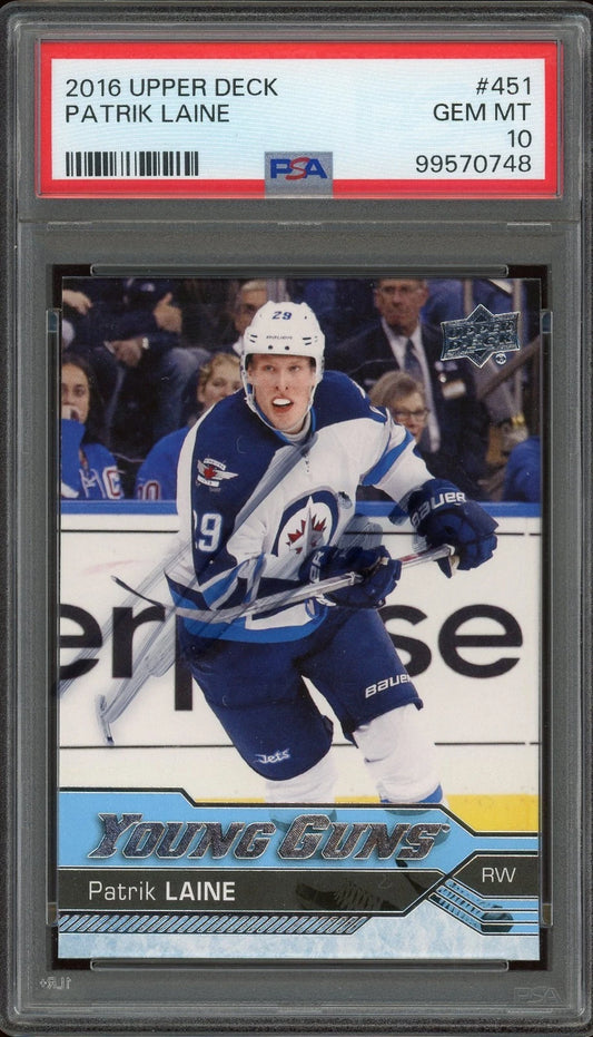 2016 Upper Deck #451 Patrik Laine IP Auto PSA 10