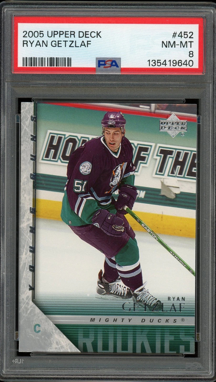 2005 Upper Deck #452 Ryan Getzlaf PSA 8 NM-MT
