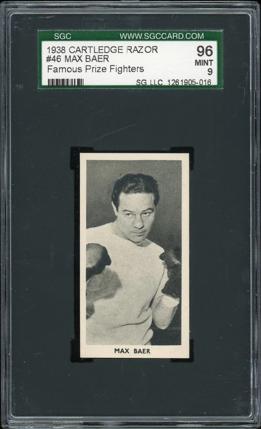 1938 F.C. Cartledge #46 Max Baer Famous Prize Fighters SGC 9 Mint