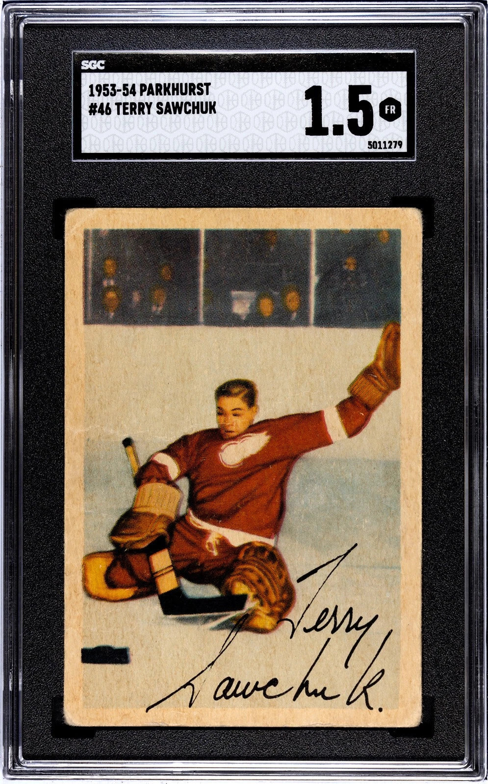 1953 Parkhurst #46 Terry Sawchuk SGC 1.5 Fair