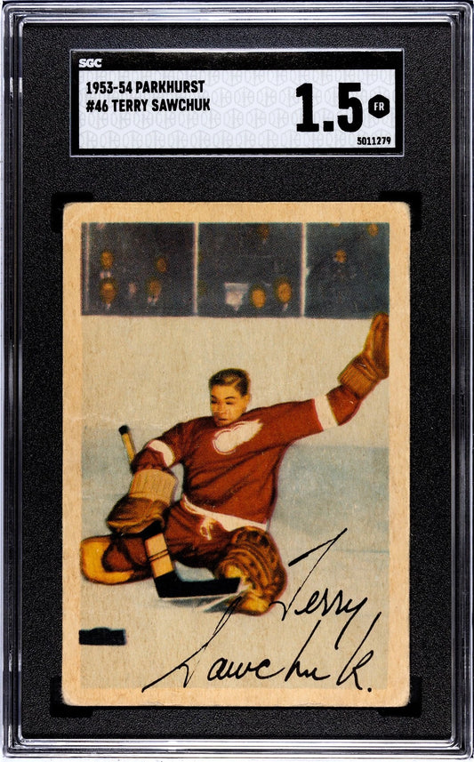 1953 Parkhurst #46 Terry Sawchuk SGC 1.5 Fair