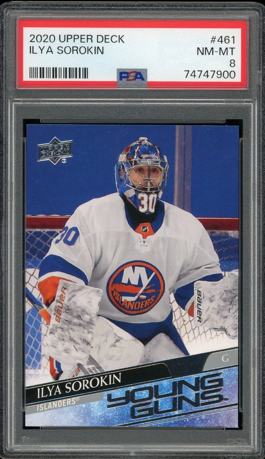 2020 Upper Deck #461 Ilya Sorokin PSA 8 NM-MT