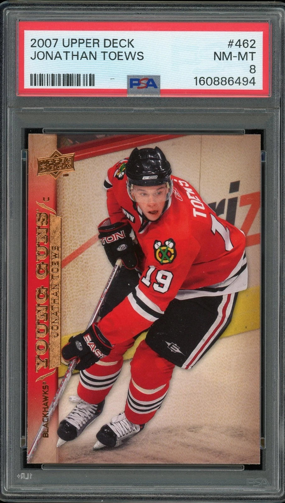 2007 Upper Deck #462 Jonathan Toews PSA 8 NM-MT