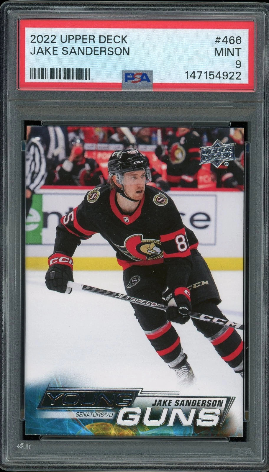 2022 Upper Deck #466 Jake Sanderson PSA 9 Mint
