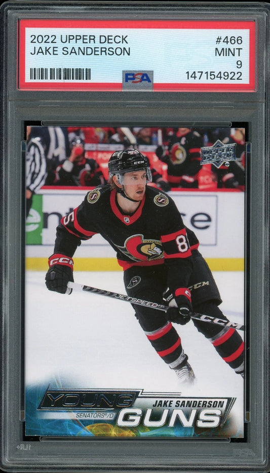 2022 Upper Deck #466 Jake Sanderson PSA 9 Mint