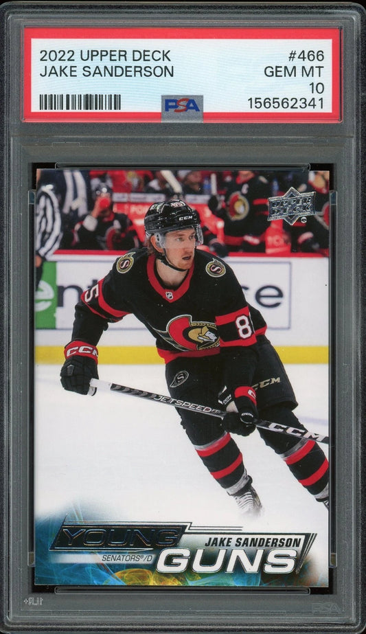 2022 Upper Deck #466 Jake Sanderson PSA 10 GEM MT
