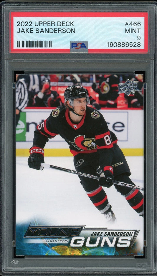 2022 Upper Deck #466 Jake Sanderson PSA 9 Mint
