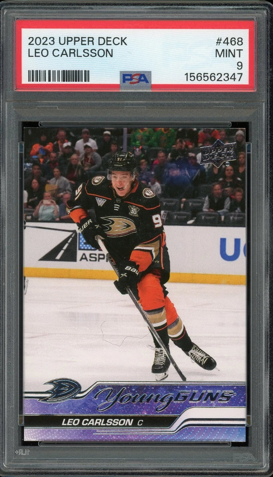 2023 Upper Deck #468 Leo Carlsson PSA 9 Mint