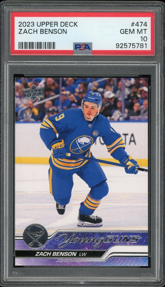 2023 Upper Deck #474 Zach Benson PSA 10 GEM MT