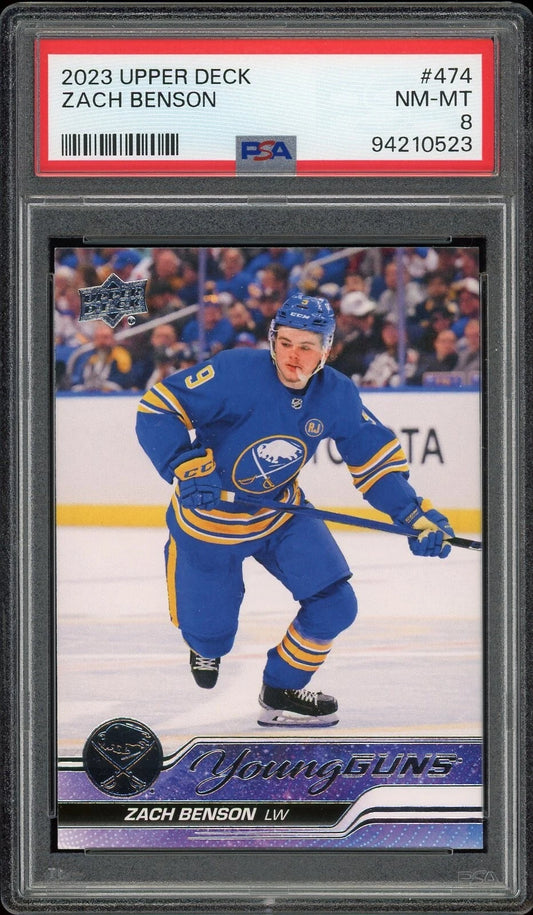 2023 Upper Deck #474 Zach Benson PSA 8 NM-MT