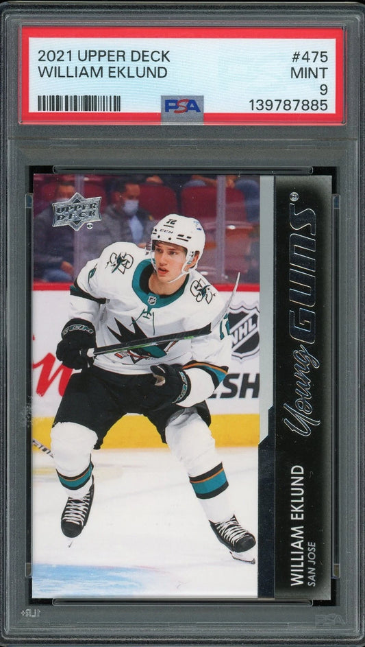 2021 Upper Deck #475 William Eklund PSA 9 Mint
