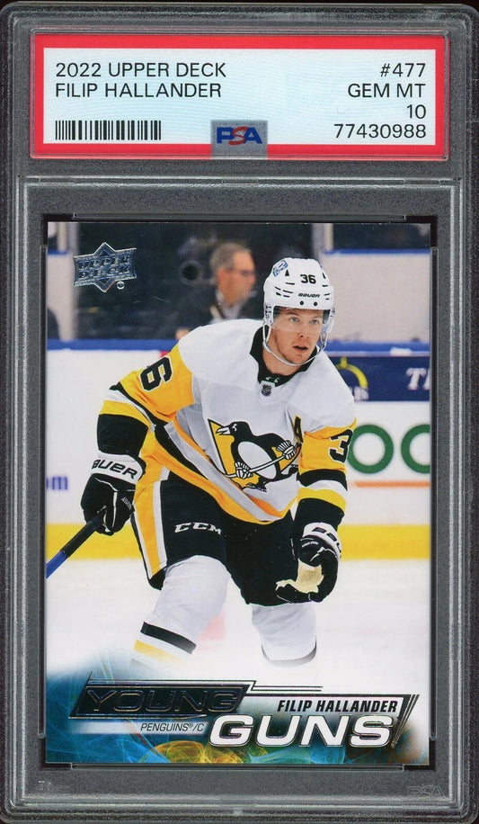 2022 Upper Deck #477 Filip Hallander PSA 10 Gem MT