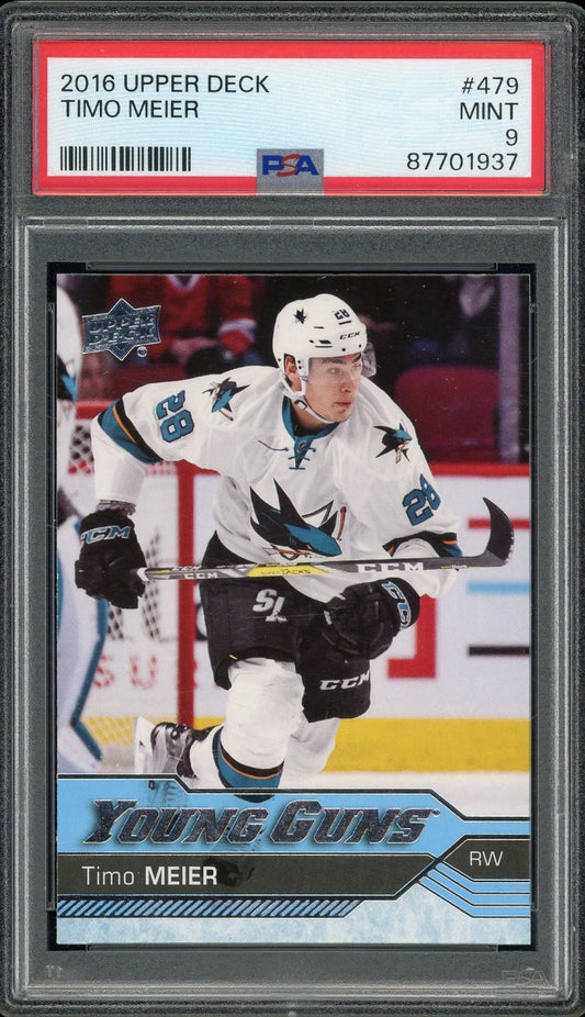 2016 Upper Deck #479 Timo Meier PSA 9 Mint