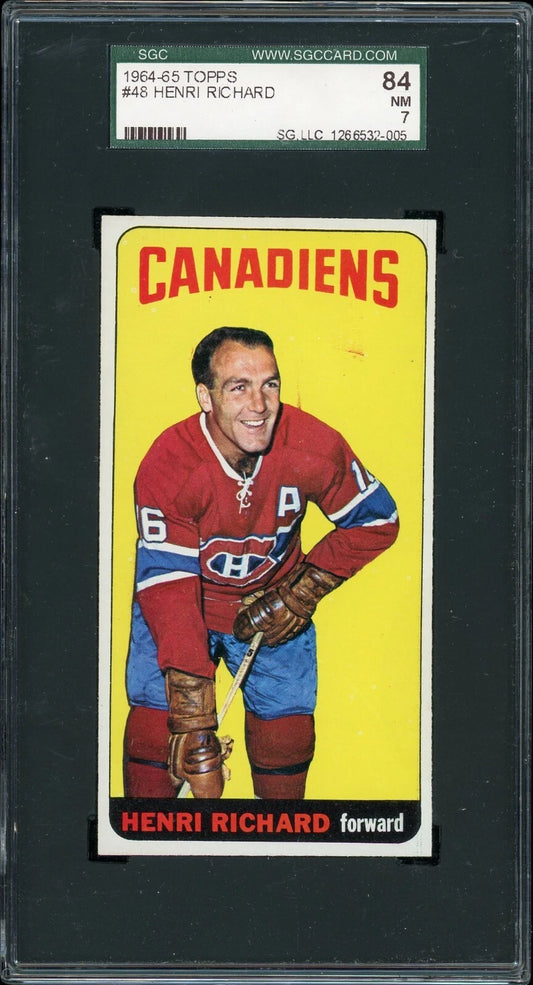 1964 Topps #48 Henri Richard SGC 7 NM