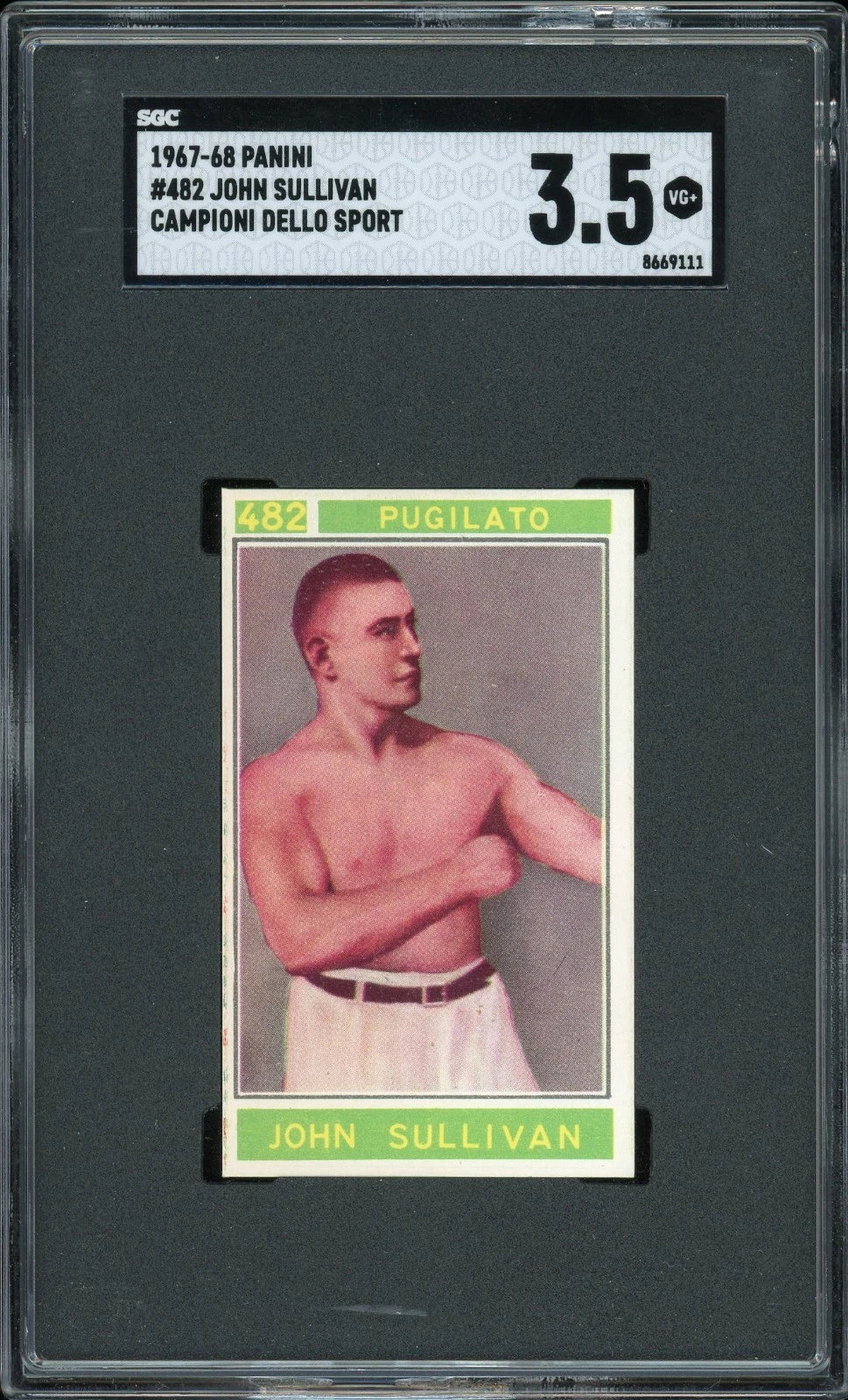 1967 Panini #482 John Sullivan Campioni Dello Sport SGC 3.5 VG +