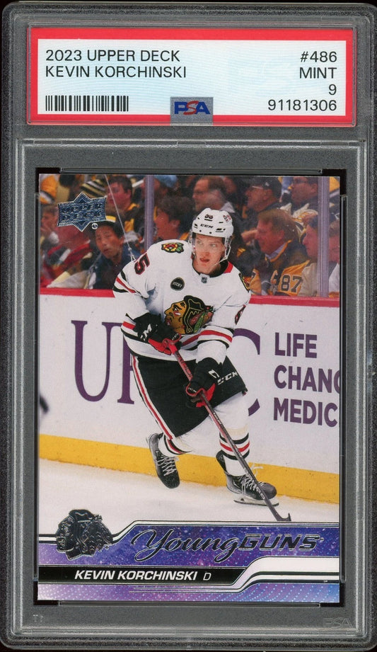2023 Upper Deck #486 Kevin Korchinski PSA 9 Mint
