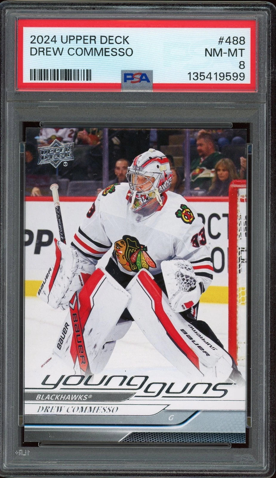 2024 Upper Deck #488 Drew Commesso PSA 8 NM-MT
