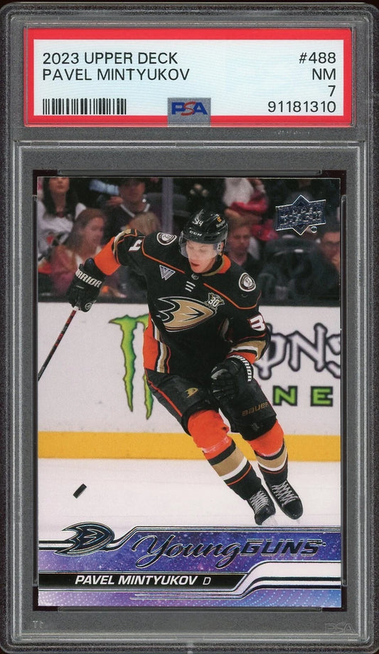 2023 Upper Deck #488 Pavel Mintyukov PSA 7 NM