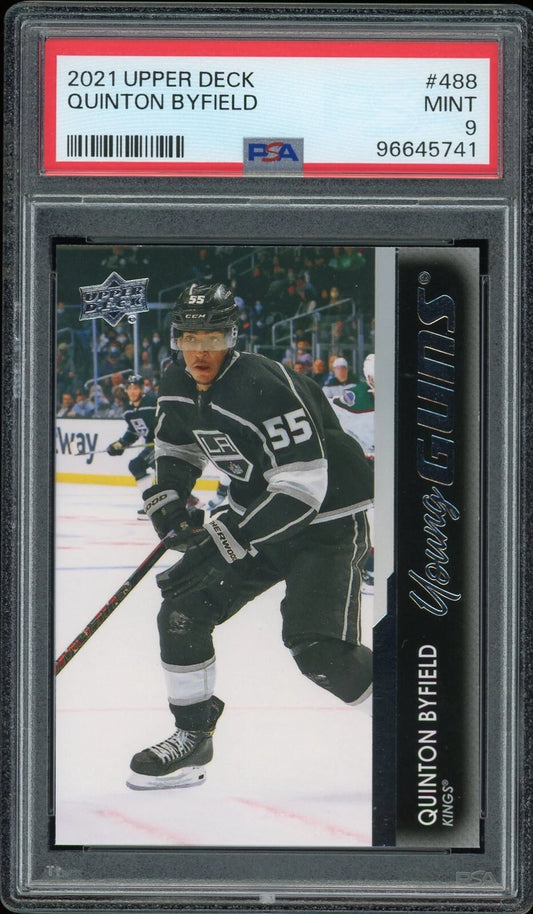 2021 Upper Deck #488 Quinton Byfield PSA 9 Mint