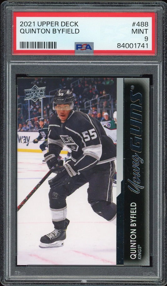 2021 Upper Deck #488 Quinton Byfield PSA 9 Mint