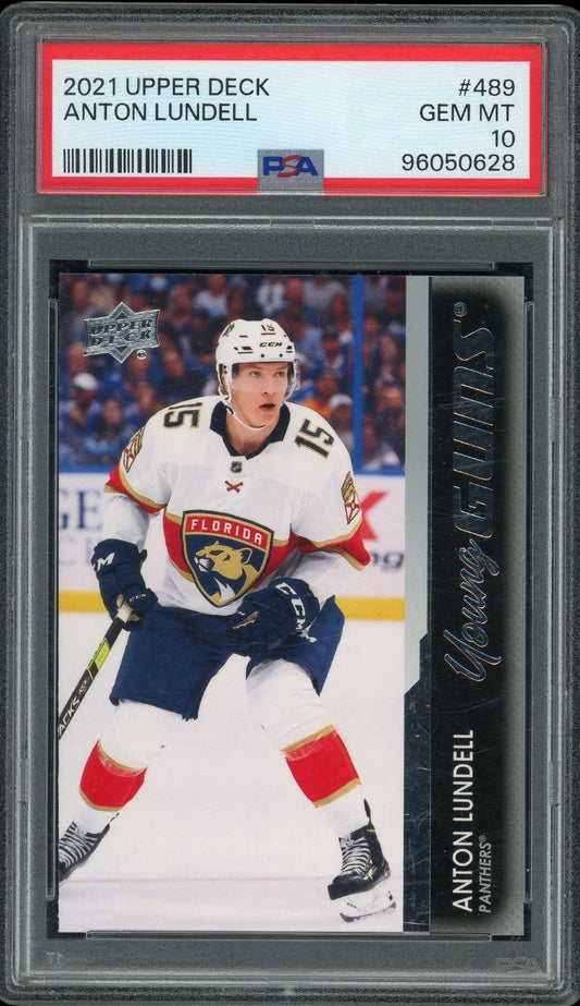 2021 Upper Deck #489 Anton Lundell PSA 10 GEM MT