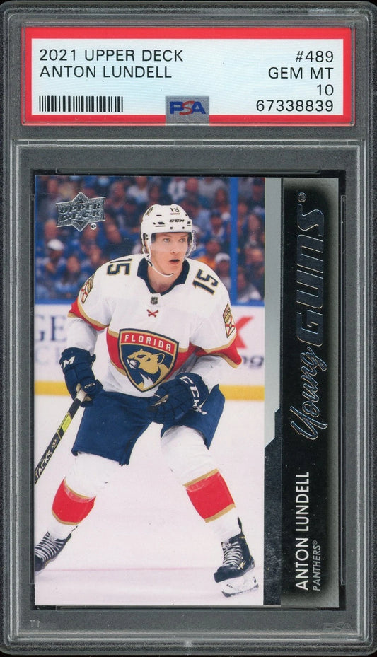 2021 Upper Deck #489 Anton Lundell PSA 10 GEM MT