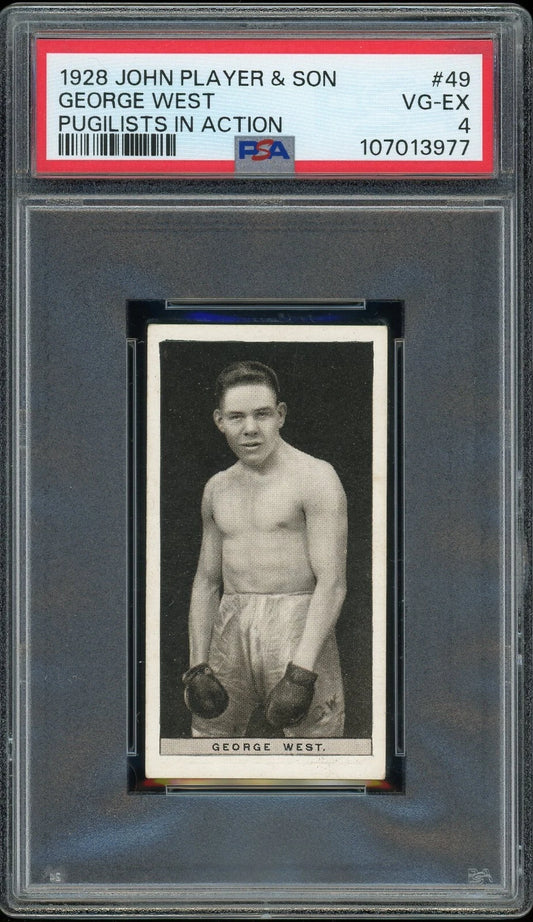 1928 John Player & Son #49 George West Pugilists in Action PSA 4 VG-EX