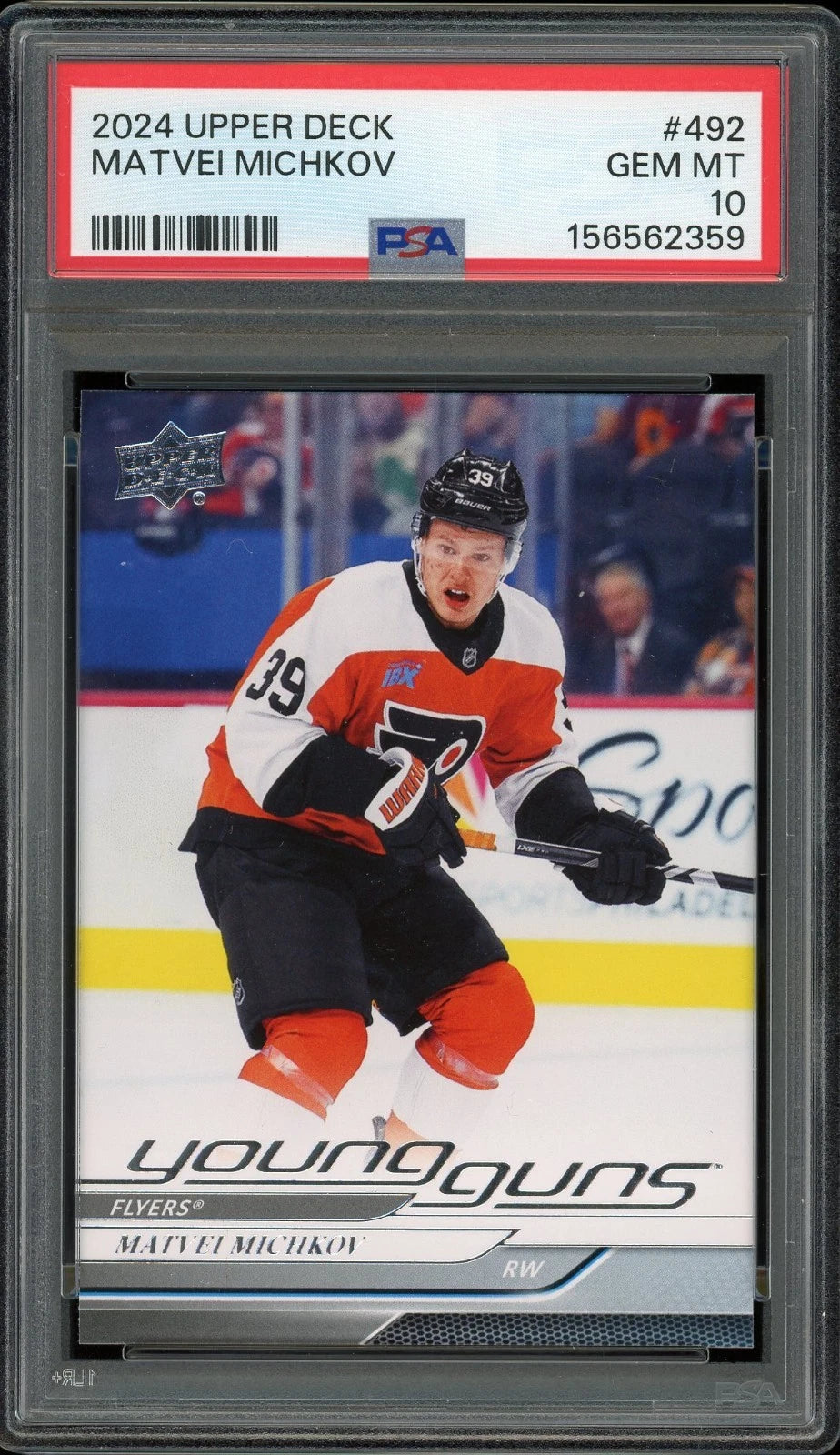 2024 Upper Deck #492 Matvei Michkov PSA 10 GEM MT