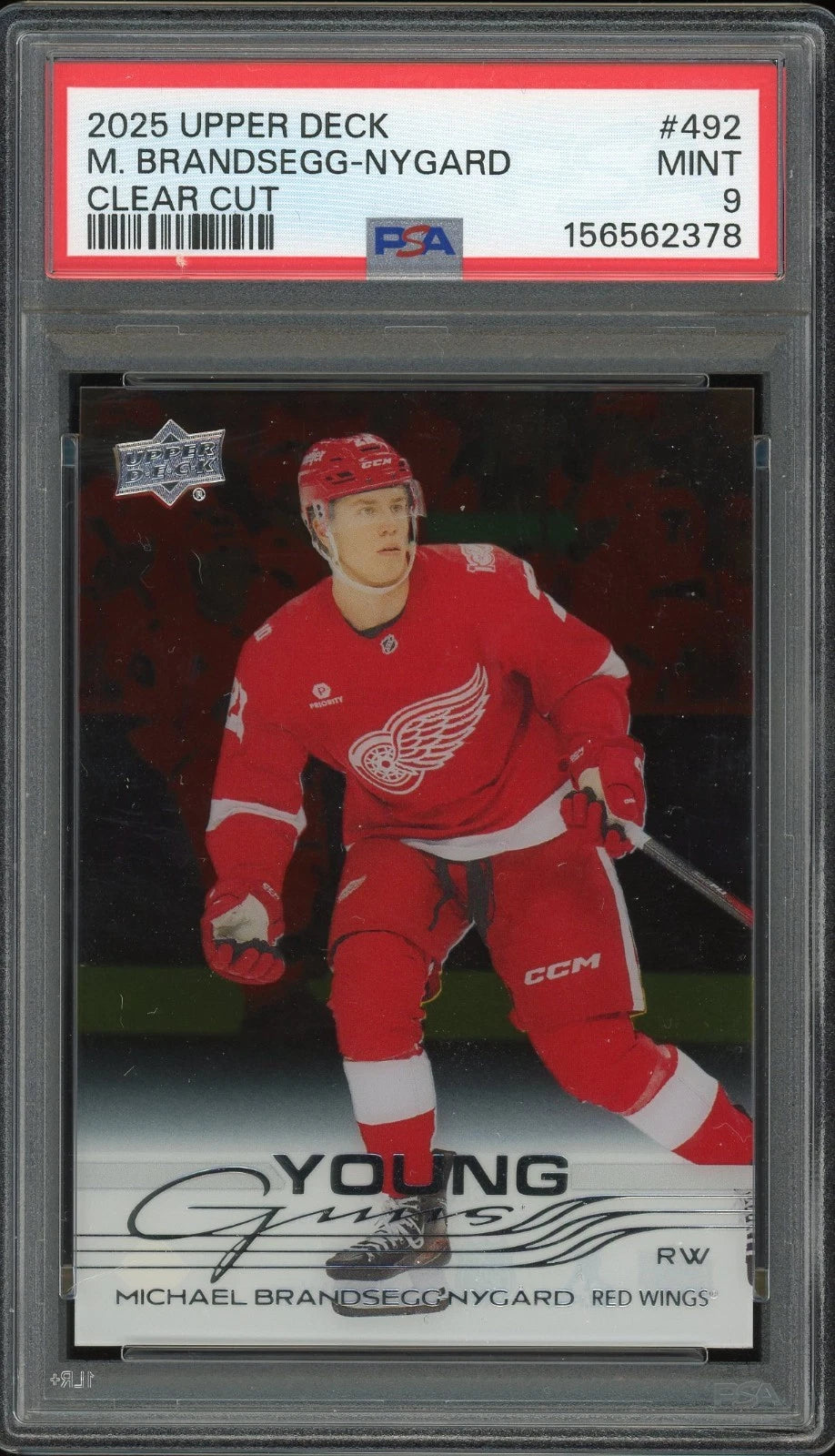 2025 Upper Deck #492 Michael Brandsegg-Nygard Clear Cut PSA 9