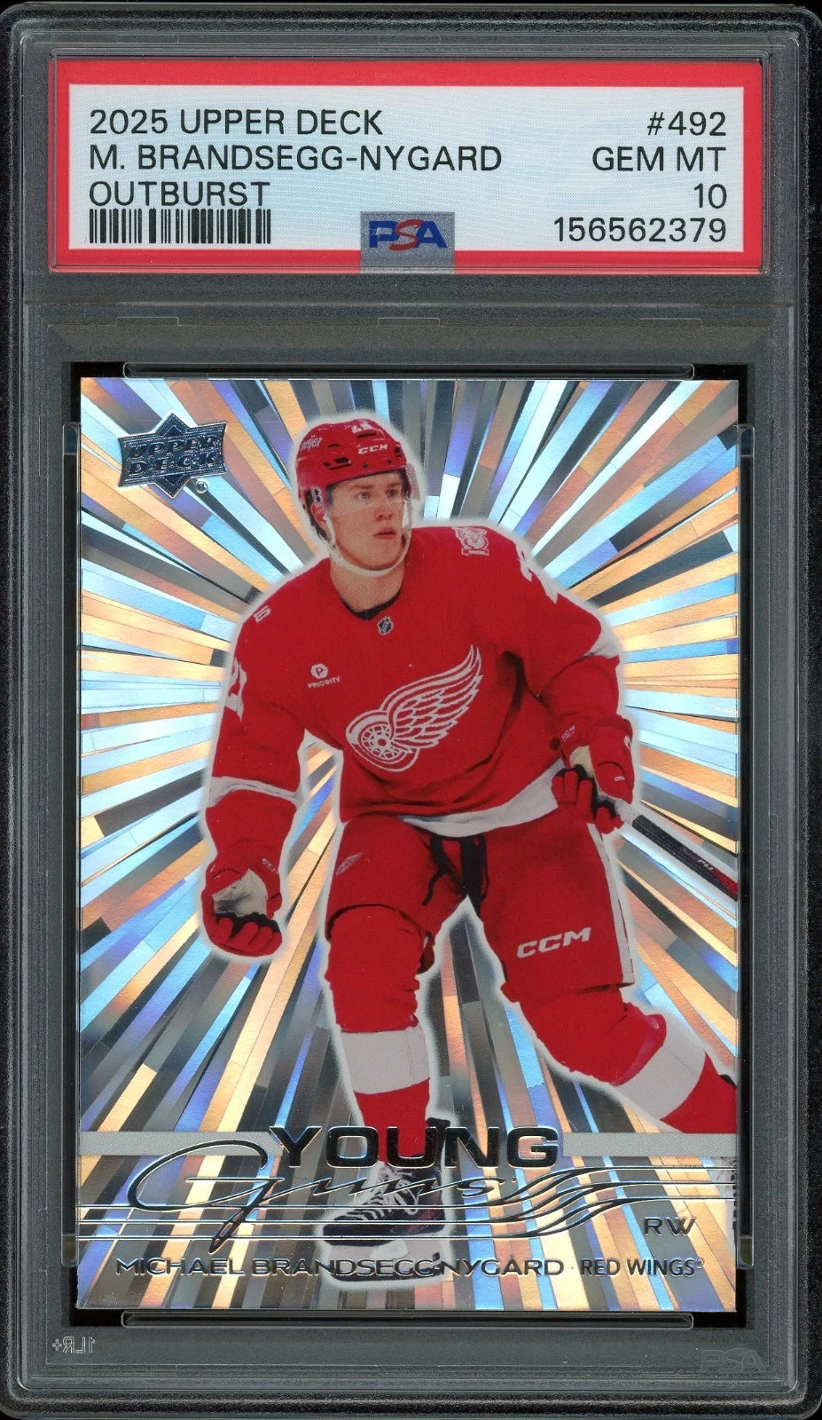 2025 Upper Deck #492 Michael Brandsegg-Nygard Ouburst PSA 10 GEM MT