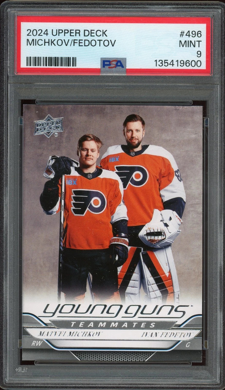 2024 Upper Deck #496 Michkov / Fedotov PSA 9 Mint
