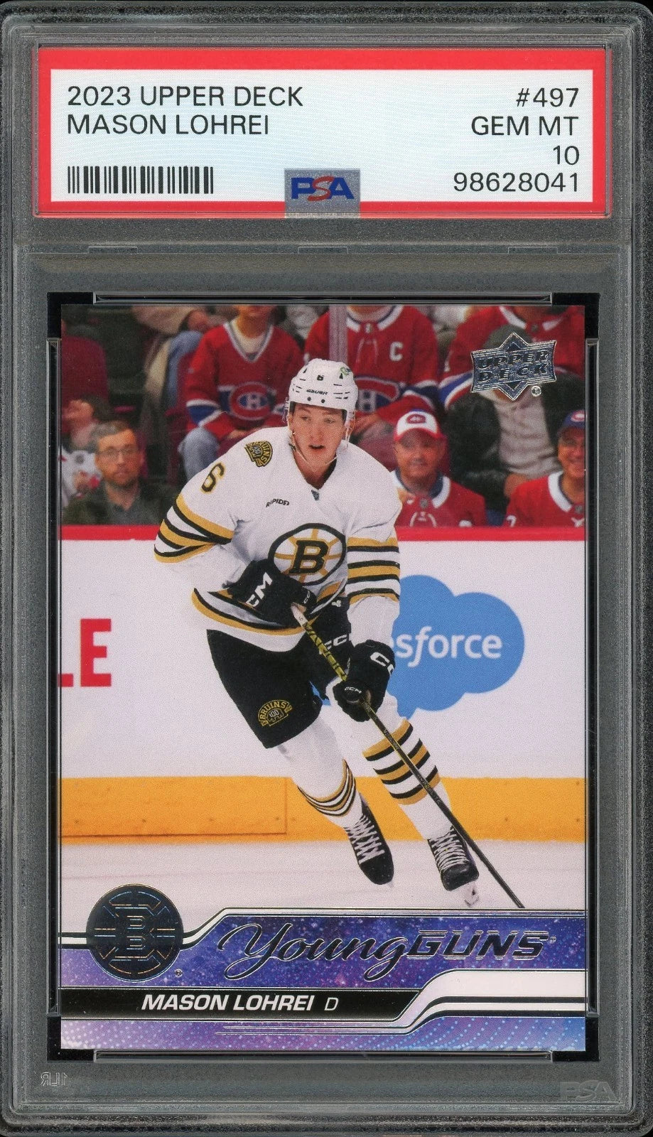 2023 Upper Deck #497 Mason Lohrei PSA 10 GEM MT