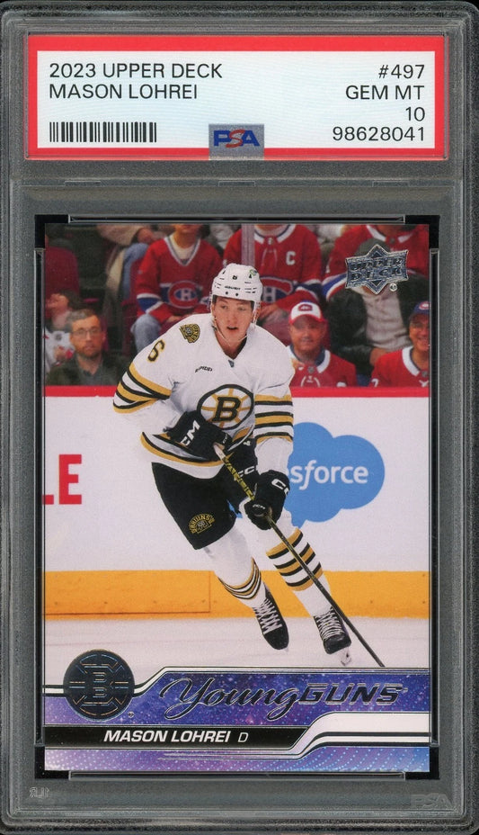 2023 Upper Deck #497 Mason Lohrei PSA 10 GEM MT