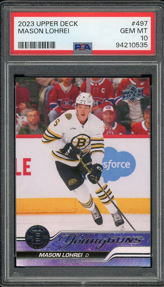 2023 Upper Deck #497 Mason Lohrei PSA 10 GEM MT