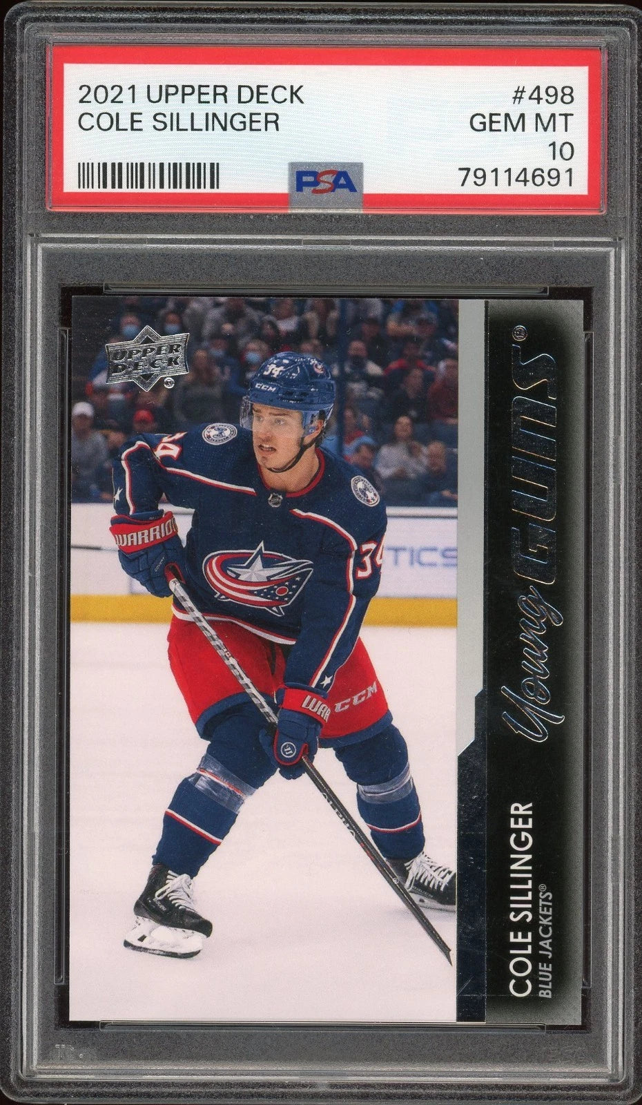 2021 Upper Deck #498 Cole Sillinger PSA 10 GEM MT