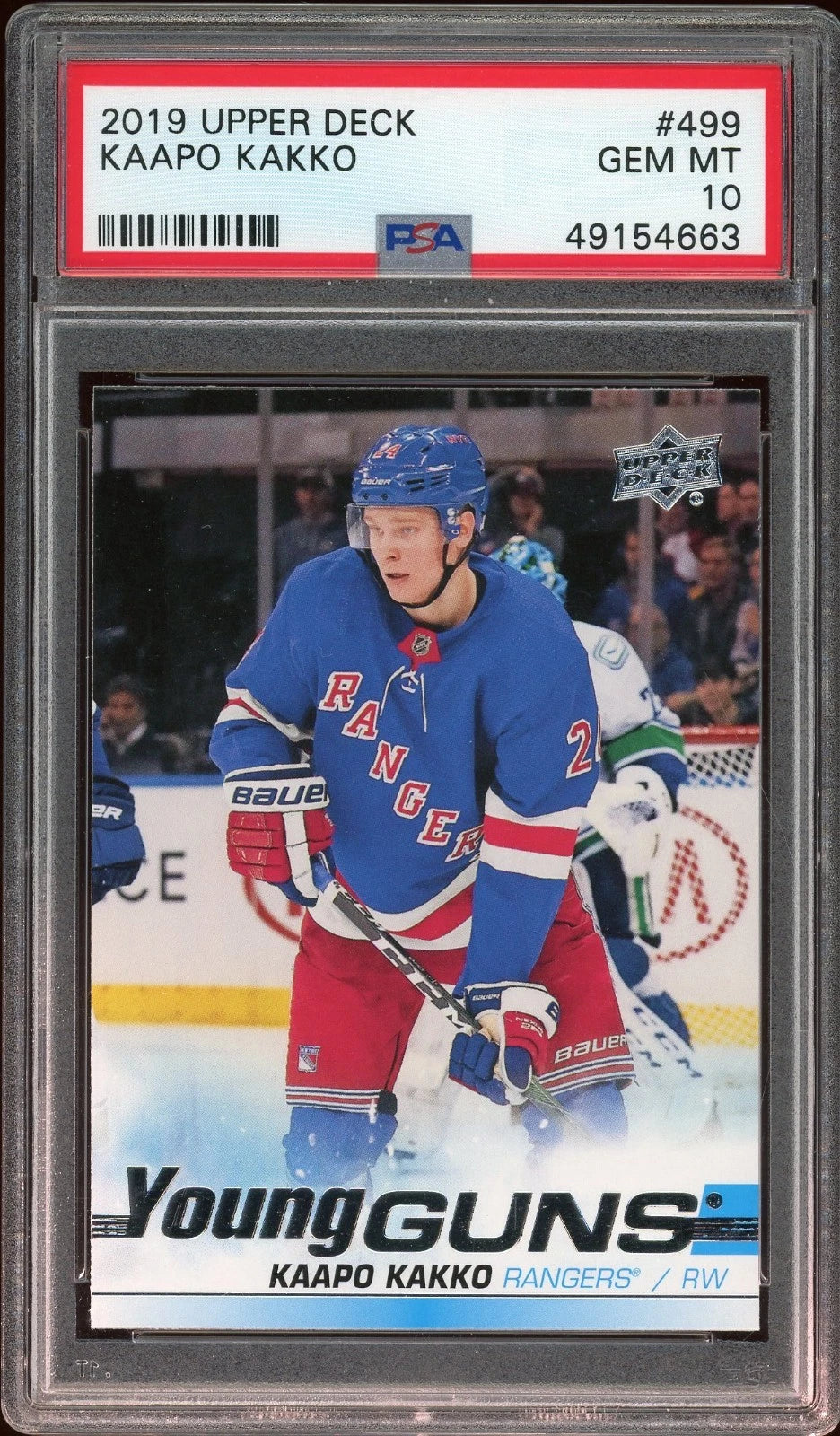 2019 Upper Deck #499 Kaapo Kakko PSA 10 GEM MT