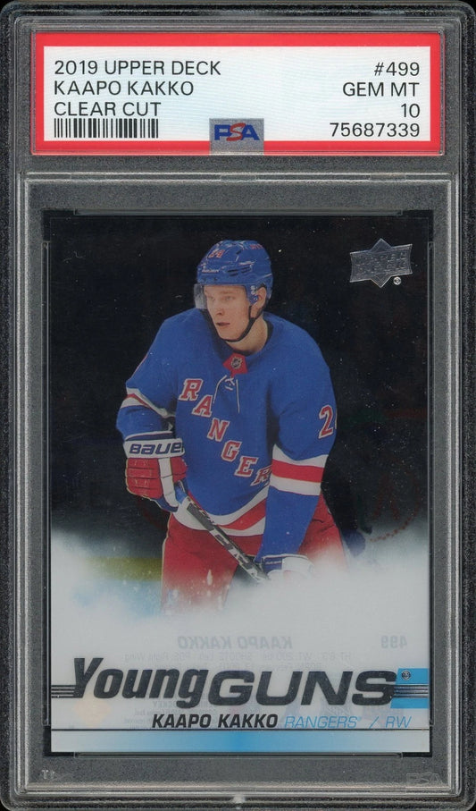 2019 Upper Deck #499 Kaapo Kakko Clear Cut PSA 10 GEM MT
