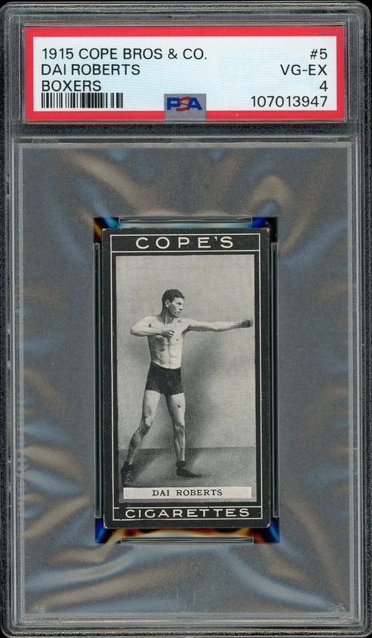 1915 Cope Bros & Co #5 Dai Roberts Boxers PSA 4 VG-EX
