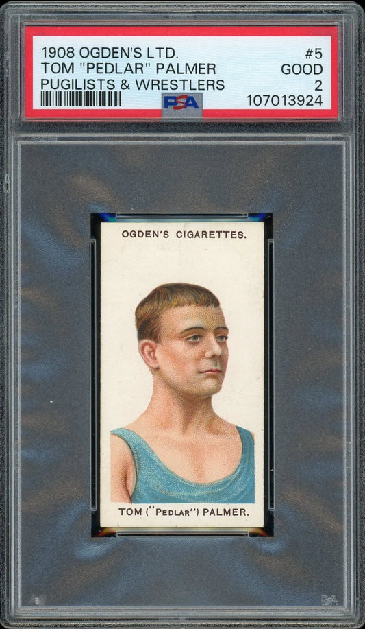 1908 Ogden's LTD #5 Tom "Pedlar" Palmer Pugilists & Wrestlers PSA 2 GOOD