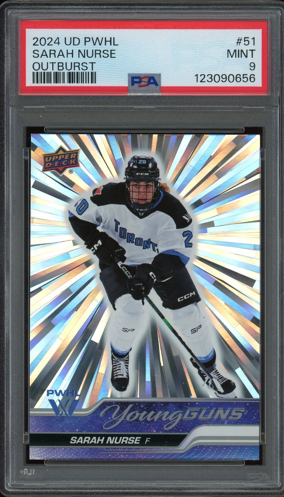 2024 UD PWHL #51 Sarah Nurse Outburst PSA 9