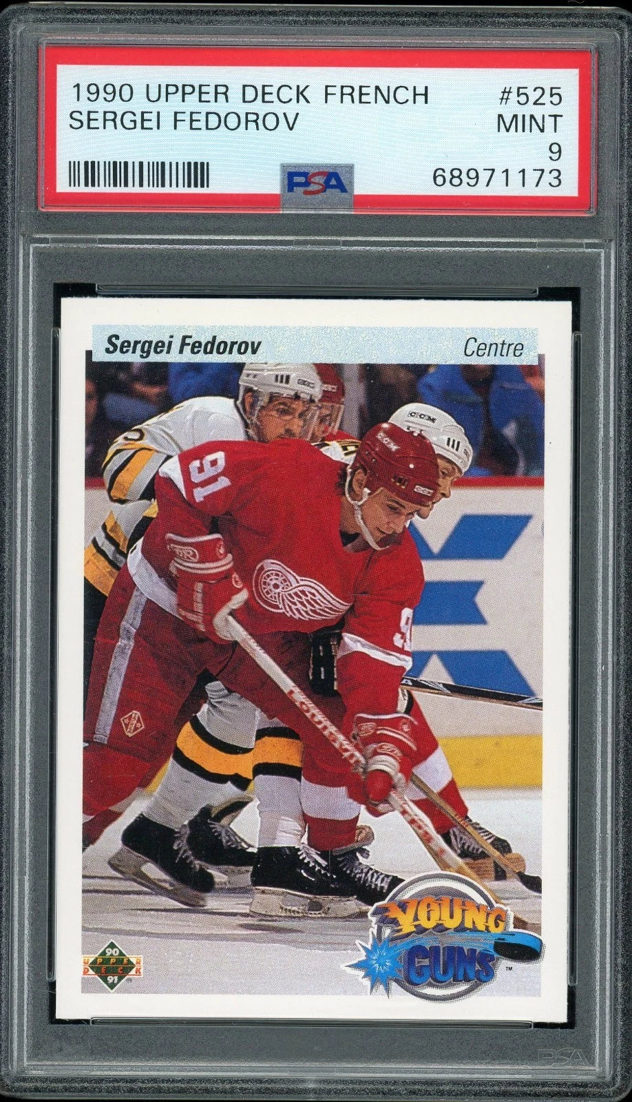 1990 Upper Deck French #525 Sergei Fedorov PSA 9 Mint